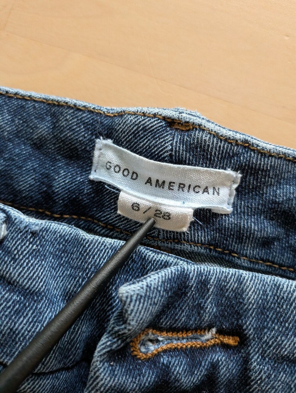 Good American Good Legs Straight Leg Indigo Size 6 or 28 - Picture 3 of 10